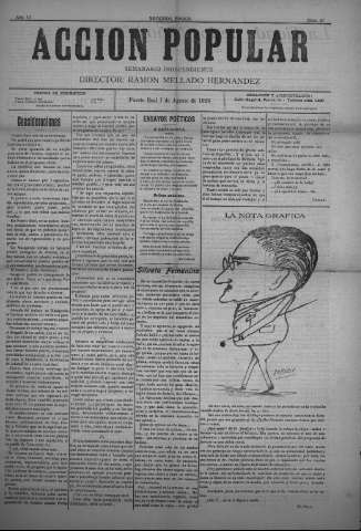 'Acción popular : semanario independiente' - segunda época Año VI Número 91 - 1926 agosto 7
