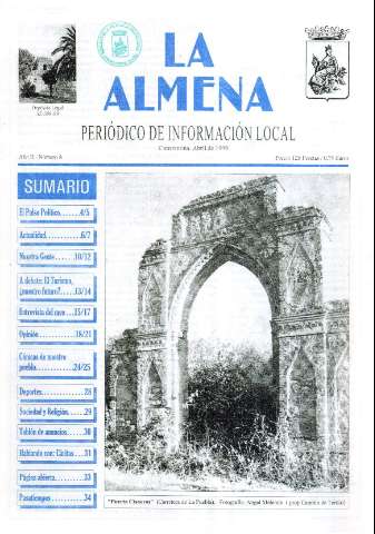 'La Almena : periódico de información local' - Año II Número 8 - 1999 marzo