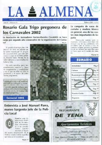 'La Almena : periódico de información local' - Año IV Número 30 - 2001 enero