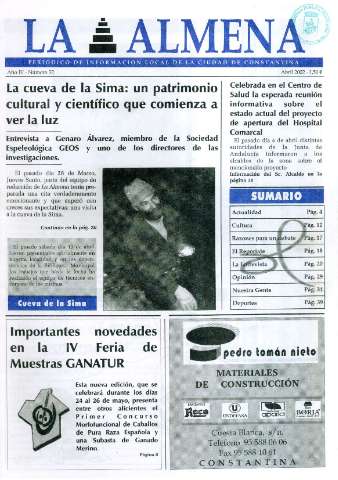 'La Almena : periódico de información local' - Año IV Número 31 - 2001 febrero