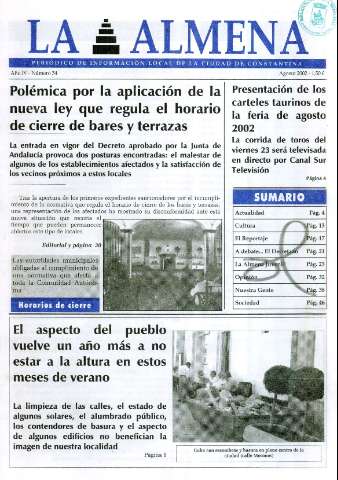 'La Almena : periódico de información local' - Año IV Número 33 - 2001 abril