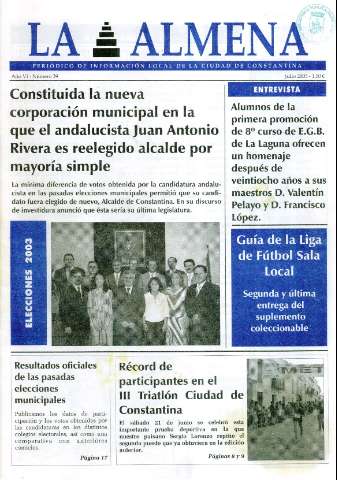 'La Almena : periódico de información local' - Año IV Número 38 - 2001 septiembre
