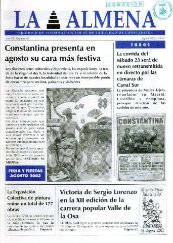 'La Almena : periódico de información local' - Año IV Número 39 - 2001 octubre