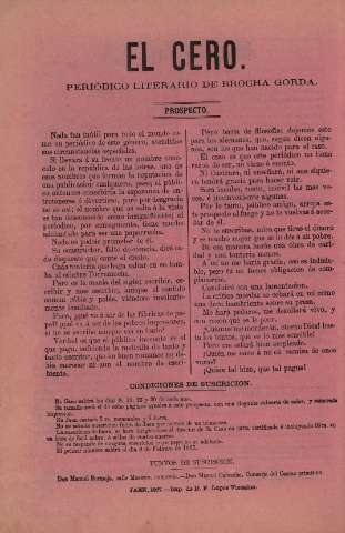 'El cero : periódico literario de brocha gorda' - Año 1 Número 3 - 1867 febrero 23