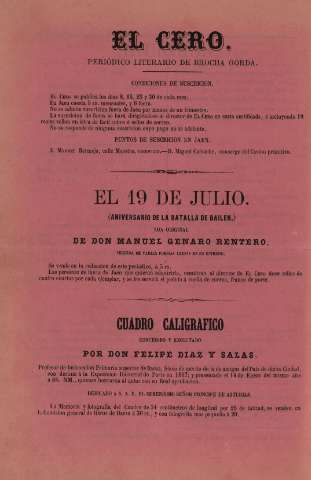'El cero : periódico literario de brocha gorda' - Año 1 Número 10 - 1867 abril 18