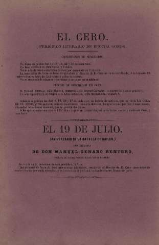 'El cero : periódico literario de brocha gorda' - Año 1 Número 16 - 1867 mayo 30