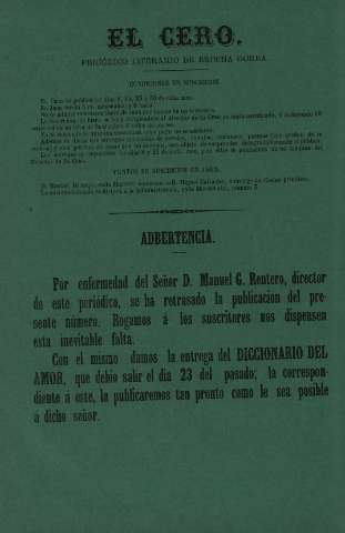 'El cero : periódico literario de brocha gorda' - Año 1 Número 34 - 1867 octubre 15