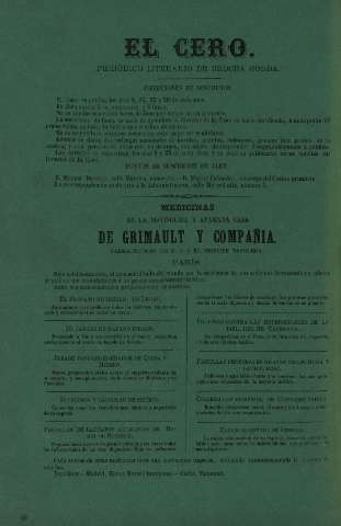 'El cero : periódico literario de brocha gorda' - Año 1 Número 35 - 1867 octubre 23