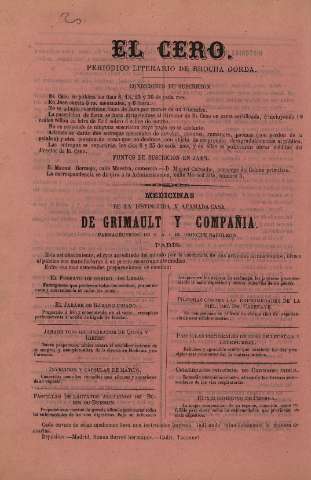 'El cero : periódico literario de brocha gorda' - Año 1 Número 38 - 1867 noviembre 15