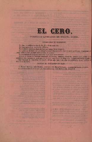 'El cero : periódico literario de brocha gorda' - Año 1 Número 39 - 1867 noviembre 23