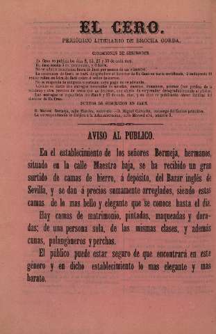'El cero : periódico literario de brocha gorda' - Año 1 Número 40 - 1867 noviembre 30