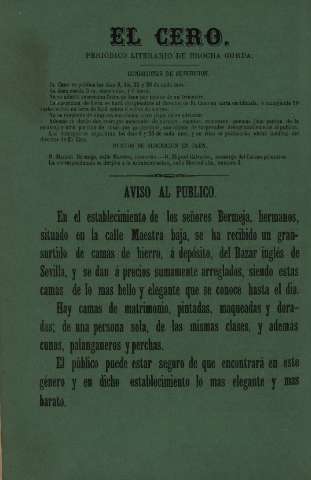 'El cero : periódico literario de brocha gorda' - Año 1 Número 43 - 1867 diciembre 23