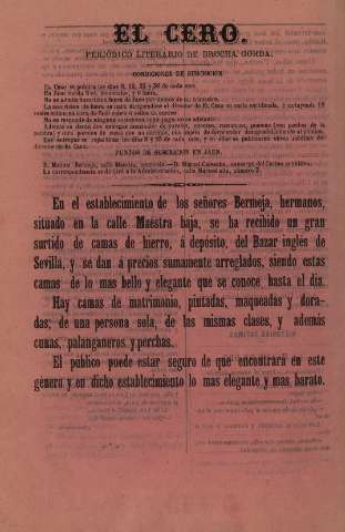'El cero : periódico literario de brocha gorda' - Año 2 Número 46 - 1868 enero 15