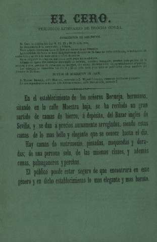 'El cero : periódico literario de brocha gorda' - Año 2 Número 47 - 1868 enero 23