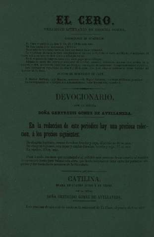 'El cero : periódico literario de brocha gorda' - Año 2 Número 52 - 1868 febrero 29