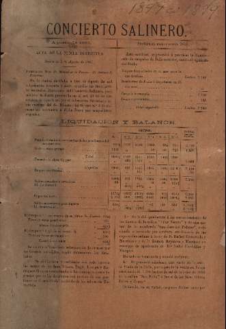 'Concierto salinero : [Boletín social]' - Número 263 - 1897 agosto 31