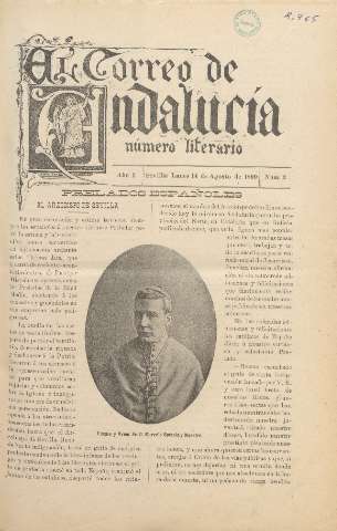 'El Correo de Andalucía : Número Literario' - Año I Número 2 - 1899 agosto 14