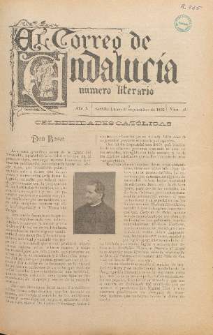 'El Correo de Andalucía : Número Literario' - Año I Número 6 - 1899 septiembre 11