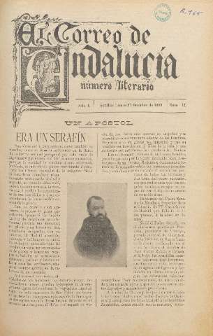'El Correo de Andalucía : Número Literario' - Año I Número 12 - 1899 octubre 23