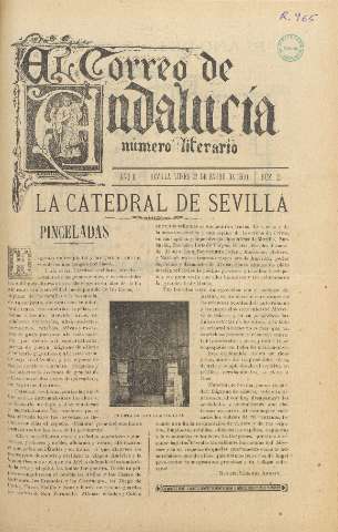 'El Correo de Andalucía : Número Literario' - Año II Número 25 - 1900 enero 22