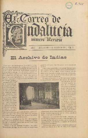 'El Correo de Andalucía : Número Literario' - Año II Número 28 - 1900 febrero 12