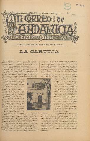 'El Correo de Andalucía : Número Literario' - Año II Número 34 - 1900 marzo 26