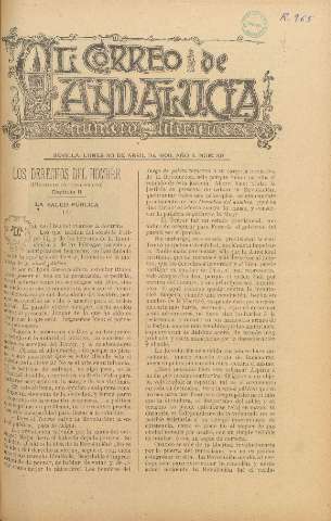'El Correo de Andalucía : Número Literario' - Año II Número 39 - 1900 abril 30