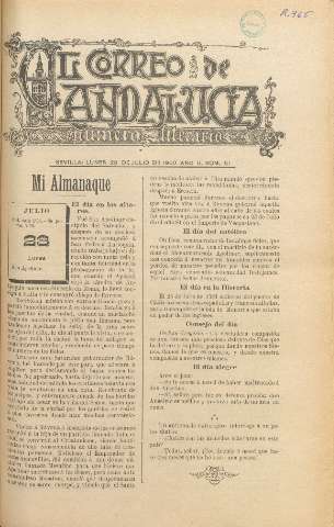 'El Correo de Andalucía : Número Literario' - Año II Número 51 - 1900 julio 23