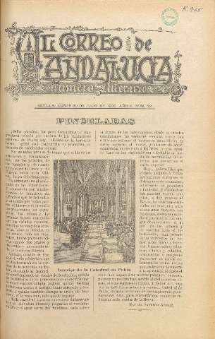'El Correo de Andalucía : Número Literario' - Año II Número 52 - 1900 julio 30