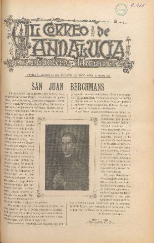 'El Correo de Andalucía : Número Literario' - Año II Número 54 - 1900 agosto 13