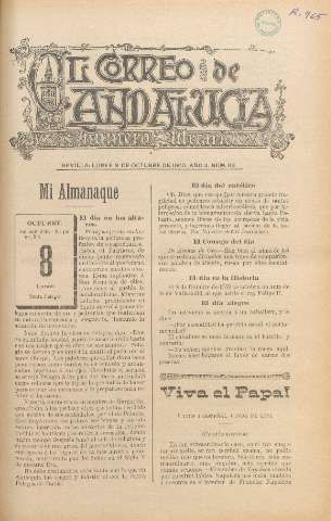 'El Correo de Andalucía : Número Literario' - Año II Número 62 - 1900 octubre 8
