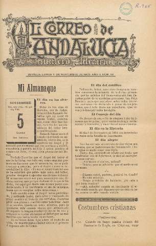 'El Correo de Andalucía : Número Literario' - Año II Número 66 - 1900 noviembre 5