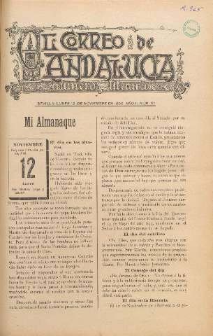 'El Correo de Andalucía : Número Literario' - Año II Número 67 - 1900 noviembre 12