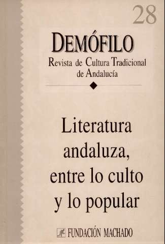 'Demófilo : revista de cultura tradicional de Andalucía' -  Número 28 - 1998