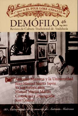 'Demófilo : revista de cultura tradicional de Andalucía' -  Número 46 - 2013