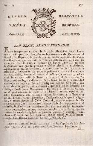 'Diario histórico y político de Sevilla' - Número 79 - 1793 marzo 21