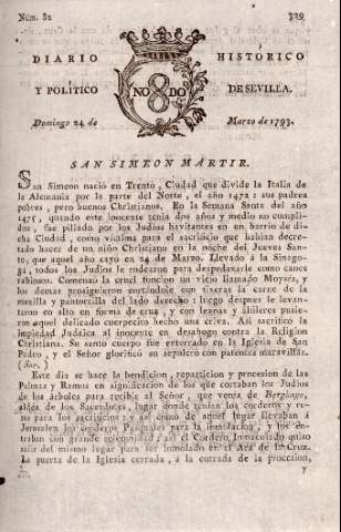 'Diario histórico y político de Sevilla' - Número 82 - 1793 marzo 24