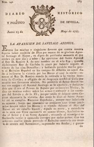 'Diario histórico y político de Sevilla' - Número 142 - 1793 mayo 23