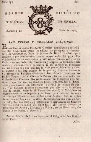 'Diario histórico y político de Sevilla' - Número 151 - 1793 junio 1