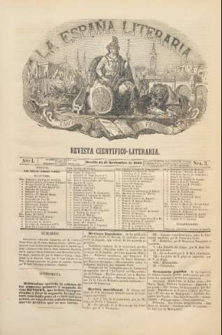 'La España literaria : revista científico-literaria' - Año I Número 3 - 1862 noviembre 15