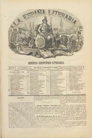 'La España literaria : revista científico-literaria' - Año I Número 4 - 1862 diciembre 1