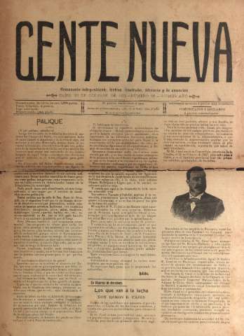 'Gente nueva : Semanario independiente, festivo, ilustrado, literario y de anuncios' - Año I Número 26 - 1903 oct 20