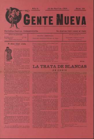 'Gente nueva : Semanario independiente, festivo, ilustrado, literario y de anuncios' - Año II Número 30 - 1904 abr 10