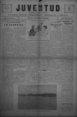 'Juventud semanario independiente, informativo y literario' - Año II Número 26 - 1931 abril 30