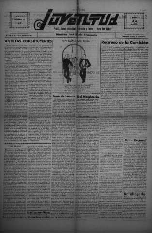'Juventud semanario independiente, informativo y literario' - Año II Número 32 - 1931 junio 30