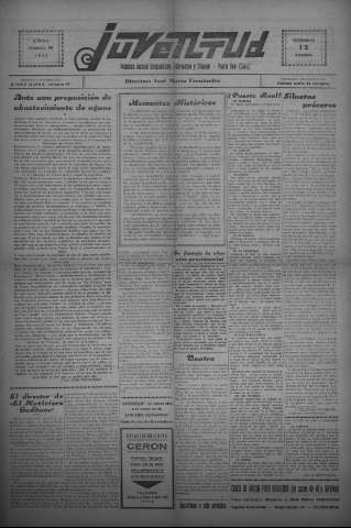 'Juventud semanario independiente, informativo y literario' - Año II Número 48 - 1931 diciembre 12