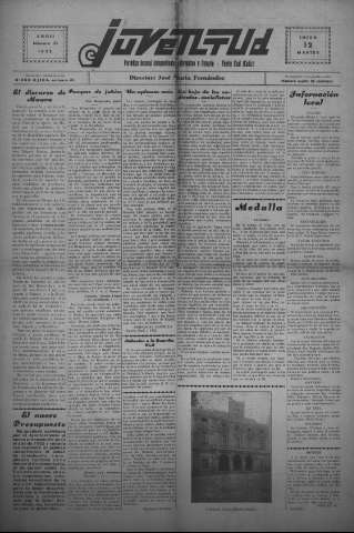 'Juventud semanario independiente, informativo y literario' - Año III Número 51 - 1932 enero 12