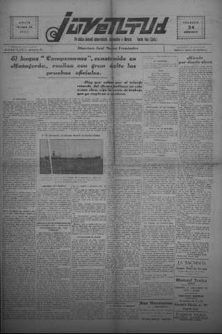 'Juventud semanario independiente, informativo y literario' - Año III Número 55 - 1932 febrero 24