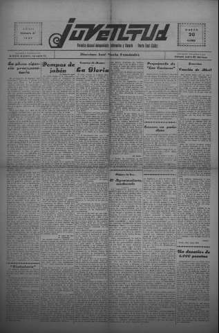 'Juventud semanario independiente, informativo y literario' - Año III Número 57 - 1932 marzo 20
