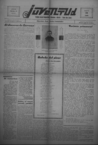 'Juventud semanario independiente, informativo y literario' - Año III Número 63 - 1932 mayo 22